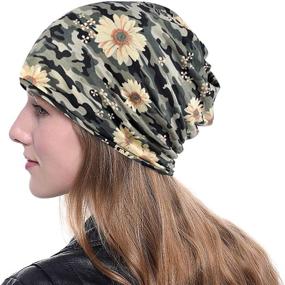 img 3 attached to 🧣 Womens Baggy Soft Slouchy Beanie Hat: A Stretchy Infinity Scarf, Head Wrap, and Cap in One!