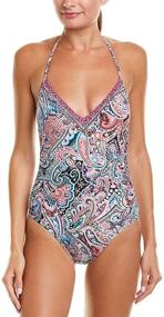 img 2 attached to 👙 Stylish Blanca Women's Halter Swimsuit: Discover Elegant Swirlin Swimwear for Women's Clothing & Cover Ups