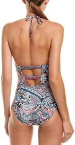 img 1 attached to 👙 Stylish Blanca Women's Halter Swimsuit: Discover Elegant Swirlin Swimwear for Women's Clothing & Cover Ups