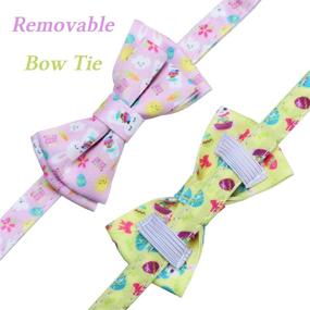 img 2 attached to 🐾 STMK 2 Pack Easter Cat Collars: Stylish Bowtie Bell Adjustable Accessories for Cats and Kittens