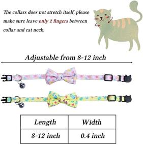 img 1 attached to 🐾 STMK 2 Pack Easter Cat Collars: Stylish Bowtie Bell Adjustable Accessories for Cats and Kittens