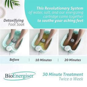 img 3 attached to 🌊 Оживите ваши ноги с BioEnergizer Foot Spa Pro: облегчение спазмов, уменьшение болей, улучшение циркуляции и увлажнение кожи - в комплекте с морской солью и 30 лайнерами для ванны