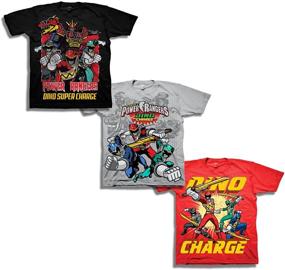 img 1 attached to Super Dino Charge Power Rangers Boys' 3 Pack T-Shirt Bundle for Little Boys