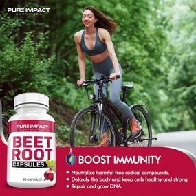 img 2 attached to Nitric Oxide Beetroot Capsules – Non-GMO Beet Root Extract 1000mg, Beet Supplement with 60 Capsules, Pure Impact Nutrition Beetroot Supplement (1 Pack)