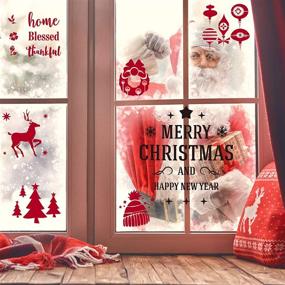 img 1 attached to 🎨 23-Pack Christmas Stencils Templates by Perkisboby - Reusable Plastic Crafts for DIY Art, Drawing, Painting, Spraying - Ideal for Window, Glass Door, Car Body, Wood, Journaling, Greeting Cards, and Wall Art