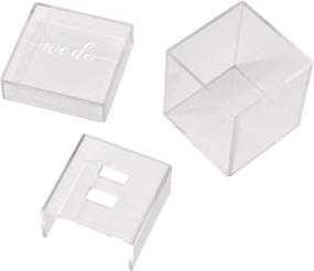 img 2 attached to 🎁 Lillian Rose Clear Acrylic Box Ring Pillow Alternative: Sleek and Compact 3.25"x3.25"x3.15" Holder