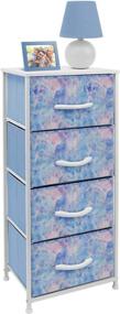 img 2 attached to Sorbus Dresser Storage Tower: Stylish and Functional Organizer Drawers for Bedroom and Closet, with Tie-dye Fabric Bins – Perfect for Home, College Dorms, and More!