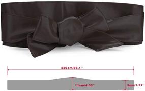 img 2 attached to 🎀 Fashionable Allegra K Ladies Faux Leather Self Tie Bowknot Wide Waist Band Sash Obi Belt: Enhance Your Dresses with Style