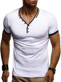 img 3 attached to 👕 Versatile and Trendy Casual Henley Sleeve T Shirt for Men