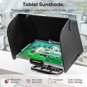 img 2 attached to 🌞 TOMAT Tablet Sun Hood Sunshade for DJI Air 2S / DJI Mavic Air 2 / DJI Mavic Mini / DJI Mini SE / DJI Mini 2 Accessories for iPad Pro / iPad Air / Galay Tab S7 FE and Other Tablets (10.1"-11") – Effective Sun Protection for Drone Pilots