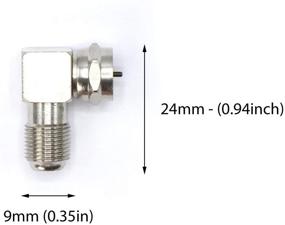 img 1 attached to 🔌 4 Pack of Coaxial Cable Right Angle Connectors - Ideal for Tight Corners and Flat Panel TV Mounting - 90 Degree F Type Adapters for Coax Cable and Wall Plates
