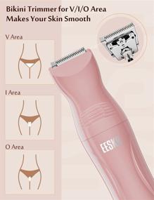 img 1 attached to 🌸 3-in-1 Cordless Electric Bikini Trimmer for Women - EESKA IPX7 Waterproof Shaver Clipper for Wet & Dry Use on Legs, Arms, and Bikini; Includes Painless Facial Hair Removal and Eyebrow Trimmer
