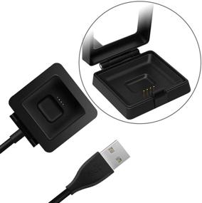 img 3 attached to 🔌 Fitbit Blaze Charger, KingAcc USB Charging Cable for Fitbit Blaze Smart Fitness Watch - Replacement Charger Cradle Dock Adapter (3Ft/1M) - Pack of 2 (Black)