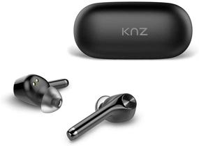 img 4 attached to KNZ SoundMax Bluetooth 5.0 True Wireless Earphones: HD Sound Quality, Touch Control, Qi Wireless Charging, Hands-Free Headset (Black)