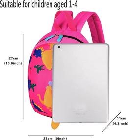 img 2 attached to 🦖 Dinosaur Toddler Safety Leash Backpacks for Children's Backpacks