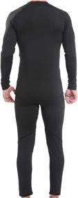 img 3 attached to 🔥 Stay Cozy All Winter with TAKIYA Men's Thermal Underwear Set: Warm Long John Base Layer Top & Bottom, Fleece Lined