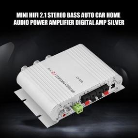 img 1 attached to 🔊 Tihebeyan 2 Channel 12V 15W Bass Amplifier Stereo - Perfect Audio Power for Car & Home Use (White)