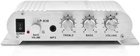 img 2 attached to 🔊 Tihebeyan 2 Channel 12V 15W Bass Amplifier Stereo - Perfect Audio Power for Car & Home Use (White)