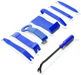 img 1 attached to 🔧 Blue MICTUNING 8PCS Auto Trim Removal Tool Set for Car Audio Dash Door Panel Window Molding Fastener Remover - Efficient Automotive Tool Kit