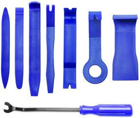 img 4 attached to 🔧 Blue MICTUNING 8PCS Auto Trim Removal Tool Set for Car Audio Dash Door Panel Window Molding Fastener Remover - Efficient Automotive Tool Kit