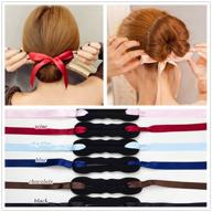 🎀 elegant cloth magic clip french twist bum maker holder roll rings donut updo chignon former pads foam sponge hairstyling curler braid ponytail hair style styling tool party hair accessories - 3pieces logo