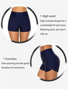 img 3 attached to 🩳 Tournesol Women's High Waist Swim Shorts: Boy Shorts for Beach Bikini Tankini Swimwear - Stylish Boy Leg Bottoms