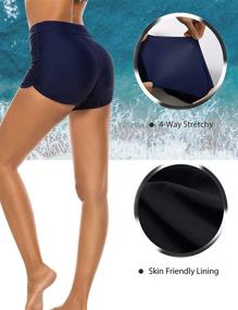 img 1 attached to 🩳 Tournesol Women's High Waist Swim Shorts: Boy Shorts for Beach Bikini Tankini Swimwear - Stylish Boy Leg Bottoms