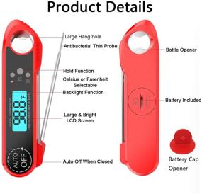 img 3 attached to Thermometer Instant Foldable Bottle Battery