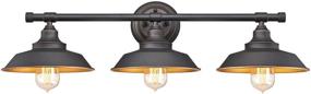 img 3 attached to 💡 Westinghouse Lighting 6344900 Iron Hill 3-Light Indoor Wall Fixture in Oil Rubbed Bronze/Bronze - A Stunning and Versatile Lighting Solution