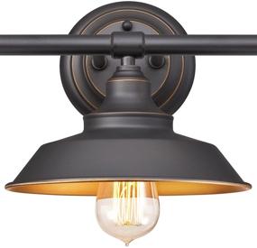 img 2 attached to 💡 Westinghouse Lighting 6344900 Iron Hill 3-Light Indoor Wall Fixture in Oil Rubbed Bronze/Bronze - A Stunning and Versatile Lighting Solution