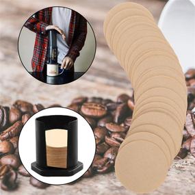 img 1 attached to ☕️ AIEX 350 pcs Unbleached Paper Coffee Filter: Round Replacement Filters for Aerobie Aeropress (6.4cm/2.5inch diameter)