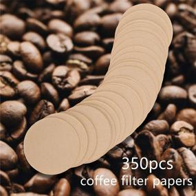 img 2 attached to ☕️ AIEX 350 pcs Unbleached Paper Coffee Filter: Round Replacement Filters for Aerobie Aeropress (6.4cm/2.5inch diameter)