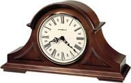 🕰️ howard miller burton ii mantel clock 635-107 – windsor cherry finish, decorative top molding, triangular burl overlays, quartz, triple-chime harmonic movement logo