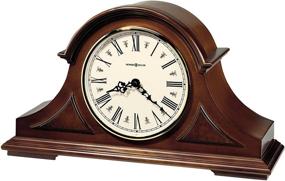 img 1 attached to 🕰️ Howard Miller Burton II Mantel Clock 635-107 – Windsor Cherry Finish, Decorative Top Molding, Triangular Burl Overlays, Quartz, Triple-Chime Harmonic Movement