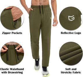 img 3 attached to 🏃 High-Performance G Gradual Men's Sweatpants: Zipper Pockets, Tapered Track Athletic Pants for Running, Exercise, Workout