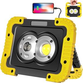 img 4 attached to 💡 Samyoung Rechargeable Work Light: 3000 Lumens LED Work Lights for Garage, Camping & Emergencies - Waterproof Mechanic Light with Rotating Stand