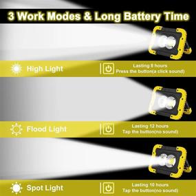 img 2 attached to 💡 Samyoung Rechargeable Work Light: 3000 Lumens LED Work Lights for Garage, Camping & Emergencies - Waterproof Mechanic Light with Rotating Stand