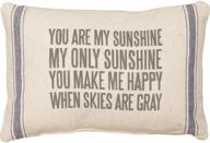 primitives by kathy 3-stripe you are my sunshine throw pillow - 15.5 x 10-inch: a cozy and heartwarming addition to your décor logo