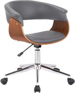 💺 stylish and comfortable armen living bellevue gray office chair with enhanced features logo