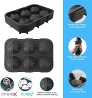 🍶 round ice ball spheres silicone ice cube trays mold combo (6 black round ice ball) logo