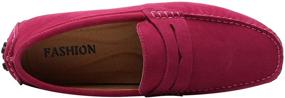 img 1 attached to Men's Leather 👞 Loafers Moccasin Slippers by ANUFER