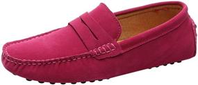 img 4 attached to Men's Leather 👞 Loafers Moccasin Slippers by ANUFER