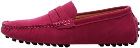 img 3 attached to Men's Leather 👞 Loafers Moccasin Slippers by ANUFER