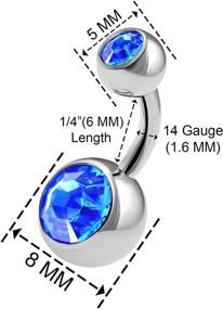 img 3 attached to Surgical Shallow Button Aquamarine Sapphire