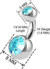 img 2 attached to Surgical Shallow Button Aquamarine Sapphire