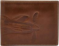 👜 fossil mens wallet dark brown: sleek and stylish accessory for the modern man logo