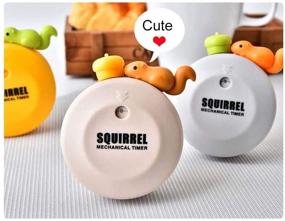 img 1 attached to 🐿️ Cute Squirrel Mechanical Kitchen Timer Clock, 60 Minutes, Loud Alarm, Grey, with Magnet – Perfect Manual Timer for Cooking and Kitchen; Highly Efficient Kitchen Utensil for Better Time Management