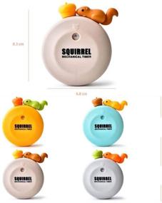 img 3 attached to 🐿️ Cute Squirrel Mechanical Kitchen Timer Clock, 60 Minutes, Loud Alarm, Grey, with Magnet – Perfect Manual Timer for Cooking and Kitchen; Highly Efficient Kitchen Utensil for Better Time Management