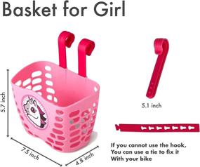 img 3 attached to 🚲 BIKE ENJOY Girl's Bike Accessories Set - Pink Design with Basket, Tassels, Flower Bell, Windmill - Easy Installation - 5 Piece Set of Bicycle Accessories