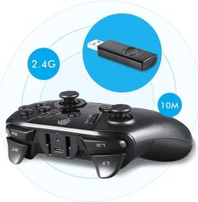 img 1 attached to EasySMX Wireless Gaming Controller: Gamepad Joystick for Windows PC/PS3/Android TV BOX - 14 Hours Battery Life, Dual Vibration, Plug and Play - Switch Wired Compatible with 4 Customized Buttons